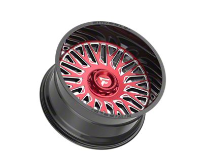 Fittipaldi Offroad FA07 Gloss Black Machined with Red Tint 6-Lug Wheel; 22x12; -44mm Offset (16-23 Tacoma)