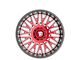 Fittipaldi Offroad FA07 Gloss Black Machined with Red Tint 6-Lug Wheel; 22x12; -44mm Offset (10-24 4Runner)