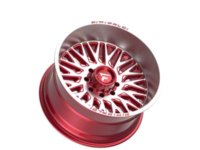 Fittipaldi Offroad FA07 Gloss Red Machined 6-Lug Wheel; 22x12; -44mm Offset (21-24 Bronco, Excluding Raptor)