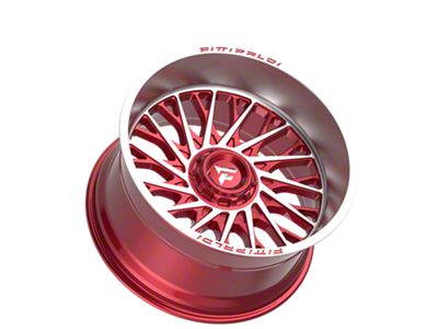 Fittipaldi Offroad FA08 Gloss Red Machined 6-Lug Wheel; 22x12; -44mm Offset (22-24 Bronco Raptor)