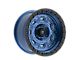 Fittipaldi Offroad FT100 Satin Blue with Black Ring 6-Lug Wheel; 17x9; -12mm Offset (21-24 Bronco, Excluding Raptor)