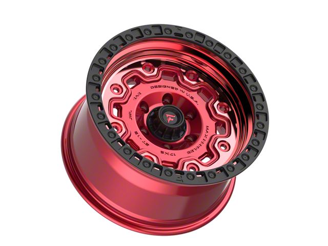 Fittipaldi Offroad FT100 Machined with Red Tint 6-Lug Wheel; 17x9; -12mm Offset (10-24 4Runner)