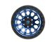 Fittipaldi Offroad FT101 Satin Blue with Black Ring 6-Lug Wheel; 17x9; -12mm Offset (21-24 Bronco, Excluding Raptor)