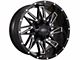 Impact Wheels 814 Gloss Black Milled 6-Lug Wheel; 17x9; -12mm Offset (21-24 Bronco, Excluding Raptor)