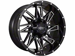 Impact Wheels 814 Gloss Black Milled 6-Lug Wheel; 17x9; -12mm Offset (16-23 Tacoma)