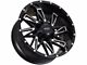 Impact Wheels 814 Gloss Black Milled 6-Lug Wheel; 17x9; -12mm Offset (10-24 4Runner)