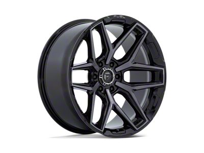 Fuel Wheels Flux Gloss Black Brushed with Gray Tint 6-Lug Wheel; 20x10; -18mm Offset (21-24 Bronco, Excluding Raptor)