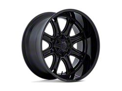 Fuel Wheels Darkstar Matte Black with Gloss Black Lip 6-Lug Wheel; 22x9; 1mm Offset (22-23 Tundra)