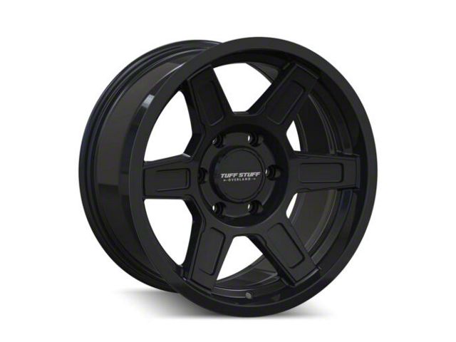 Tuff Stuff Overland Ascent Gloss Black 6-Lug Wheel; 17x8.5; 0mm Offset (21-24 Bronco, Excluding Raptor)