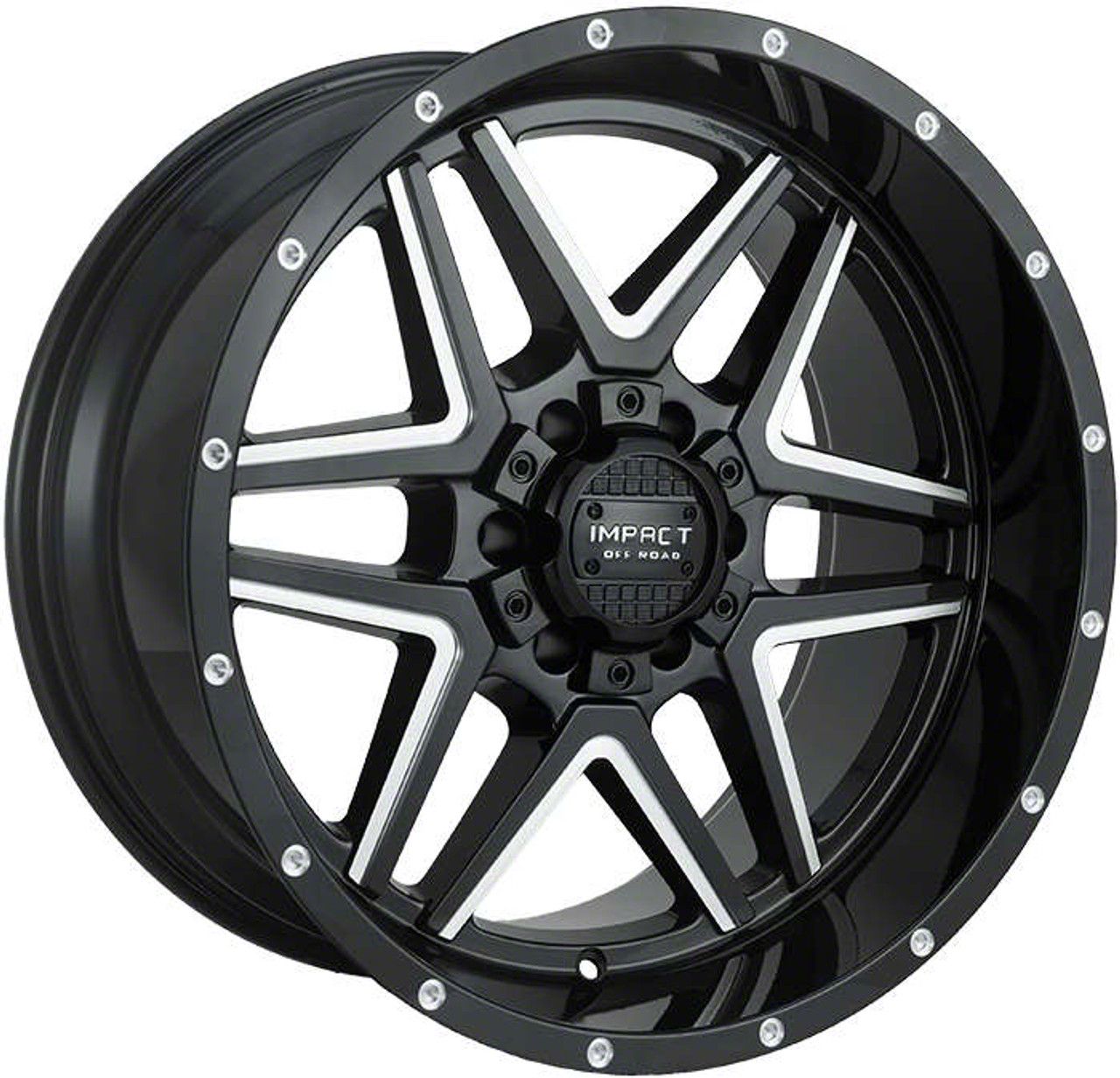 Impact Wheels Titan XD 831 Gloss Black Milled 6-Lug Wheel; 20x10; -12mm ...