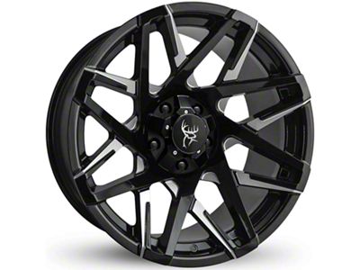 Buck Commander Canyon Gloss Black Milled Face Wheel; 20x10; -25mm Offset (21-24 Bronco, Excluding Raptor)