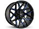 Buck Commander Canyon Satin Black Milled Face with Blue Clear Wheel; 20x9; 0mm Offset (04-15 Titan)
