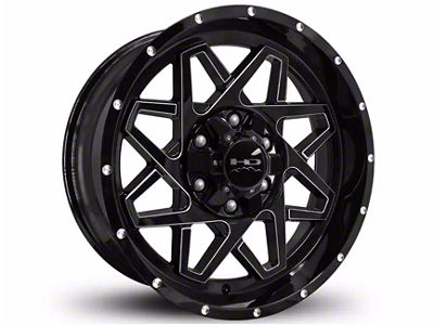 HD Off-Road Wheels Gridlock Gloss Black Milled Wheel; 20x10; -40mm Offset (10-24 4Runner)