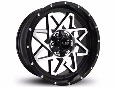 HD Off-Road Wheels Gridlock Satin Black Machined Wheel; 20x9; -10mm Offset (10-24 4Runner)