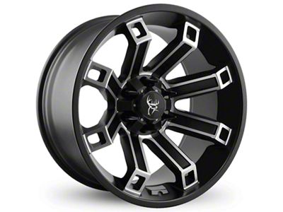 Buck Commander Hollow Point Satin Black Machined Face Wheel; 20x10; -35mm Offset (21-24 Bronco, Excluding Raptor)