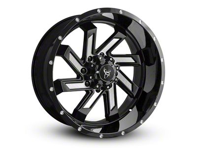 Buck Commander SAW Gloss Black Milled Face Wheel; 20x10; -25mm Offset (16-23 Tacoma)