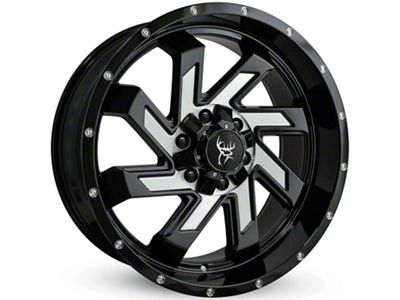 Buck Commander SAW Gloss Black Milled Face Wheel; 20x9; 0mm Offset (05-15 Tacoma)