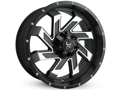 Buck Commander SAW Gloss Black Milled Face Wheel; 22x10; -10mm Offset (05-15 Tacoma)