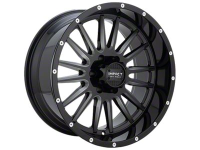 Impact Wheels 833 Gloss Black Milled 6-Lug Wheel; 20x10; -12mm Offset (2024 Tacoma)