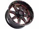 Impact Wheels 804 Gloss Black and Red Milled 6-Lug Wheel; 20x10; -12mm Offset (21-24 Bronco, Excluding Raptor)