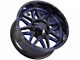 Impact Wheels 806 Gloss Black and Blue Milled 6-Lug Wheel; 20x10; -12mm Offset (17-24 Titan)