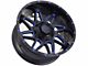 Impact Wheels 807 Gloss Black and Blue Milled 6-Lug Wheel; 20x10; -12mm Offset (17-24 Titan)
