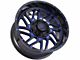Impact Wheels 808 Gloss Black and Blue Milled 6-Lug Wheel; 20x10; -12mm Offset (04-15 Titan)