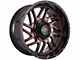 Impact Wheels 808 Gloss Black and Red Milled 6-Lug Wheel; 20x10; -12mm Offset (21-24 Bronco, Excluding Raptor)