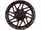 Impact Wheels 808 Gloss Black and Red Milled 6-Lug Wheel; 20x10; -12mm Offset (21-24 Bronco, Excluding Raptor)
