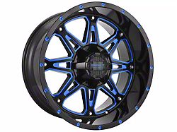 Impact Wheels 810 Gloss Black and Blue Milled 6-Lug Wheel; 20x10; -12mm Offset (22-23 Tundra)