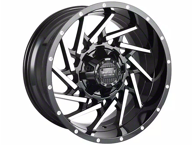 Impact Wheels 816 Gloss Black Machined 6-Lug Wheel; 20x10; -12mm Offset (16-23 Titan XD)