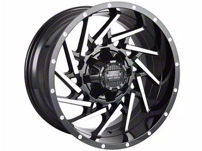 Impact Wheels 816 Gloss Black Machined 6-Lug Wheel; 20x10; -12mm Offset (2024 Tacoma)