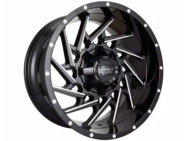 Impact Wheels 816 Gloss Black Milled 6-Lug Wheel; 20x10; -12mm Offset (17-23 Titan)