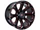 Impact Wheels 817 Gloss Black and Red Milled 6-Lug Wheel; 20x10; -12mm Offset (16-23 Tacoma)