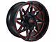 Impact Wheels 821 Gloss Black and Red Milled 6-Lug Wheel; 20x10; -12mm Offset (17-24 Titan)