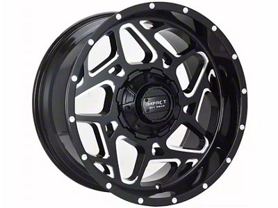 Impact Wheels 822 Gloss Black Milled 6-Lug Wheel; 20x10; -12mm Offset (2024 Tacoma)