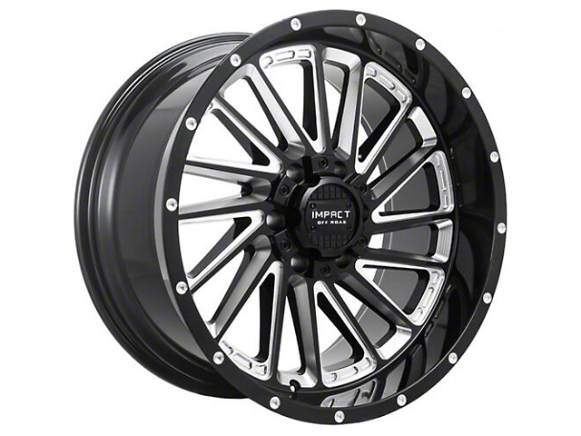 Impact Wheels 903 Gloss Black Milled 6-Lug Wheel; 20x10; -12mm Offset (04-15 Titan)