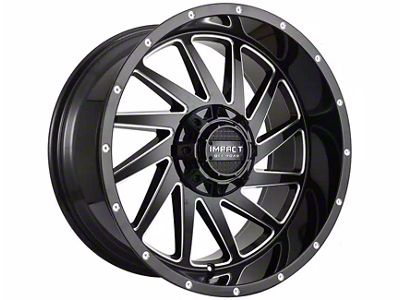 Impact Wheels 811 Gloss Black Milled 6-Lug Wheel; 17x9; 0mm Offset (2024 Tacoma)