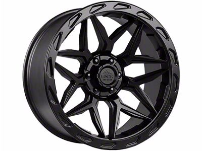 Lock Off-Road Matrix Matte Black with Matte Black Ring 6-Lug Wheel; 22x10; -18mm Offset (17-24 Titan)