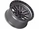 Lock Off-Road Krawler Matte Grey with Matte Black Ring 6-Lug Wheel; 20x10; -18mm Offset (17-24 Titan)
