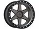 Lock Off-Road Olympus Matte Grey with Matte Black Ring 6-Lug Wheel; 17x9; -35mm Offset (2024 Tacoma)