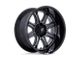 Fuel Wheels Darkstar Matte Gunmetal with Black Lip 6-Lug Wheel; 20x10; -18mm Offset (04-15 Titan)