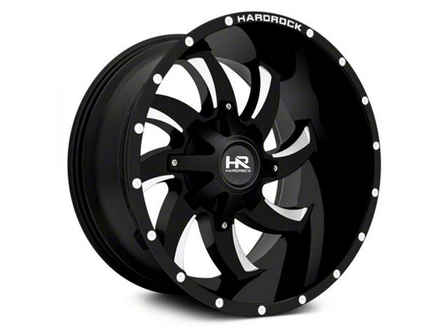 Hardrock Offroad Devious Gloss Black Milled 6-Lug Wheel; 22x10; -19mm Offset (04-15 Titan)