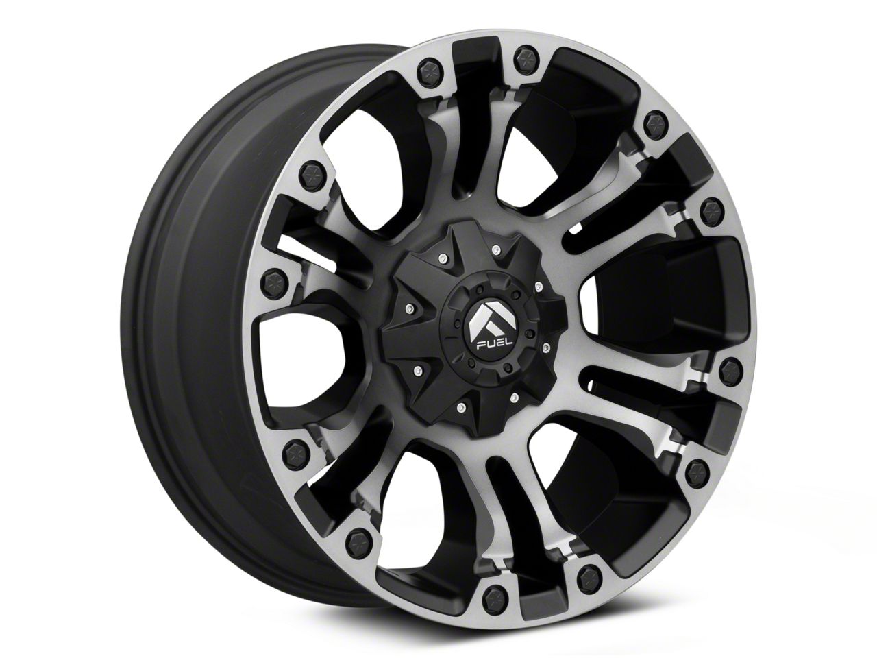Fuel Wheels Vapor Matte Black with Gray Tint 6-Lug Wheel; 18x9; 19mm Offset (17-23 Titan)