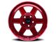Dirty Life Compound Crimson Candy Red 6-Lug Wheel; 20x10; -12mm Offset (17-24 Titan)