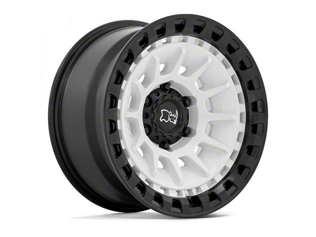 Black Rhino Barrage Gloss White on Matte Black 6-Lug Wheel; 18x9; 0mm Offset (17-23 Titan)