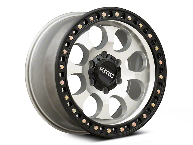 KMC Riot SBL Machined with Satin Black Lip 6-Lug Wheel; 18x9; 18mm Offset (04-15 Titan)