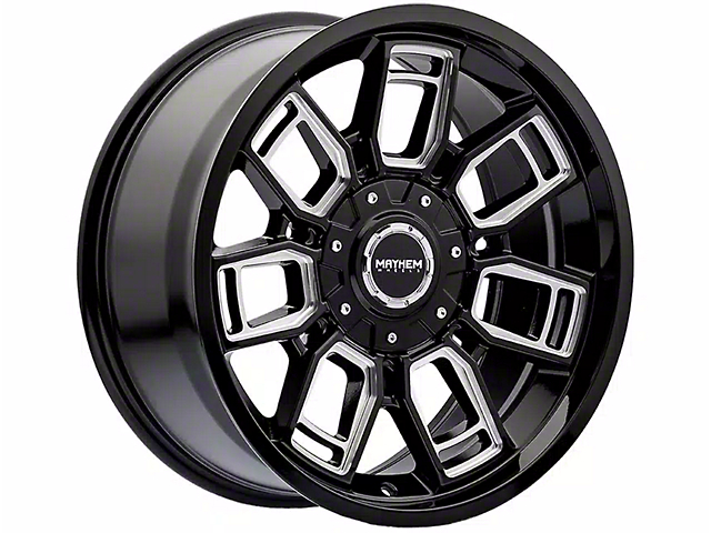 Mayhem Wheels Ordinance Gloss Black Milled 6-Lug Wheel; 20x9; 0mm Offset (16-23 Titan XD)