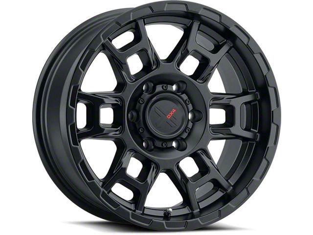 DX4 Wheels Beast Flat Black 6-Lug Wheel; 17x8.5; 0mm Offset (05-15 Tacoma)