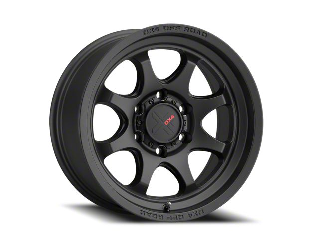 DX4 Wheels Rhino Flat Black 6-Lug Wheel; 17x8.5; 0mm Offset (16-23 Tacoma)
